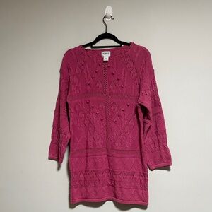 Vintage Koret Fuchsia Long Sleeve Knit Dress
